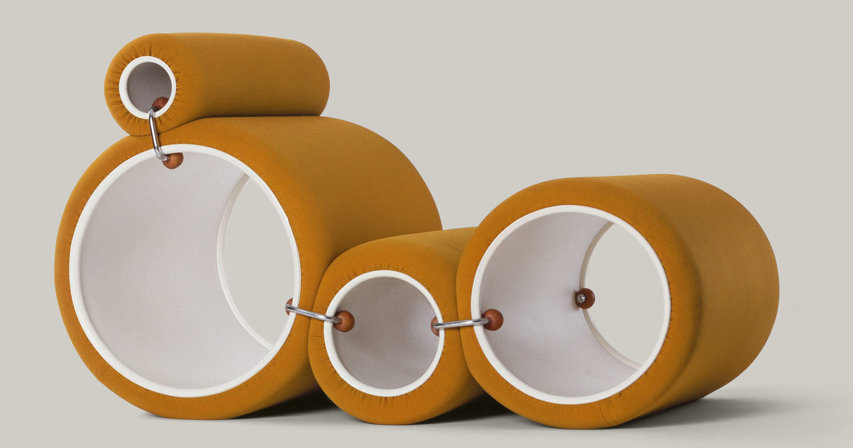 Poltrona vintage em tubo modular de Joe Colombo para Cappellini, Itália