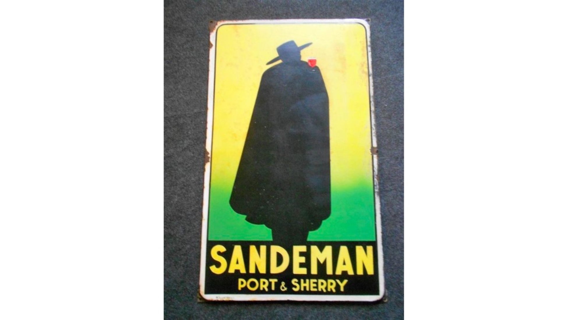 Blechschild Sandeman Port & Sherry Schild Nostalgie Werbeschild Kneipenschild