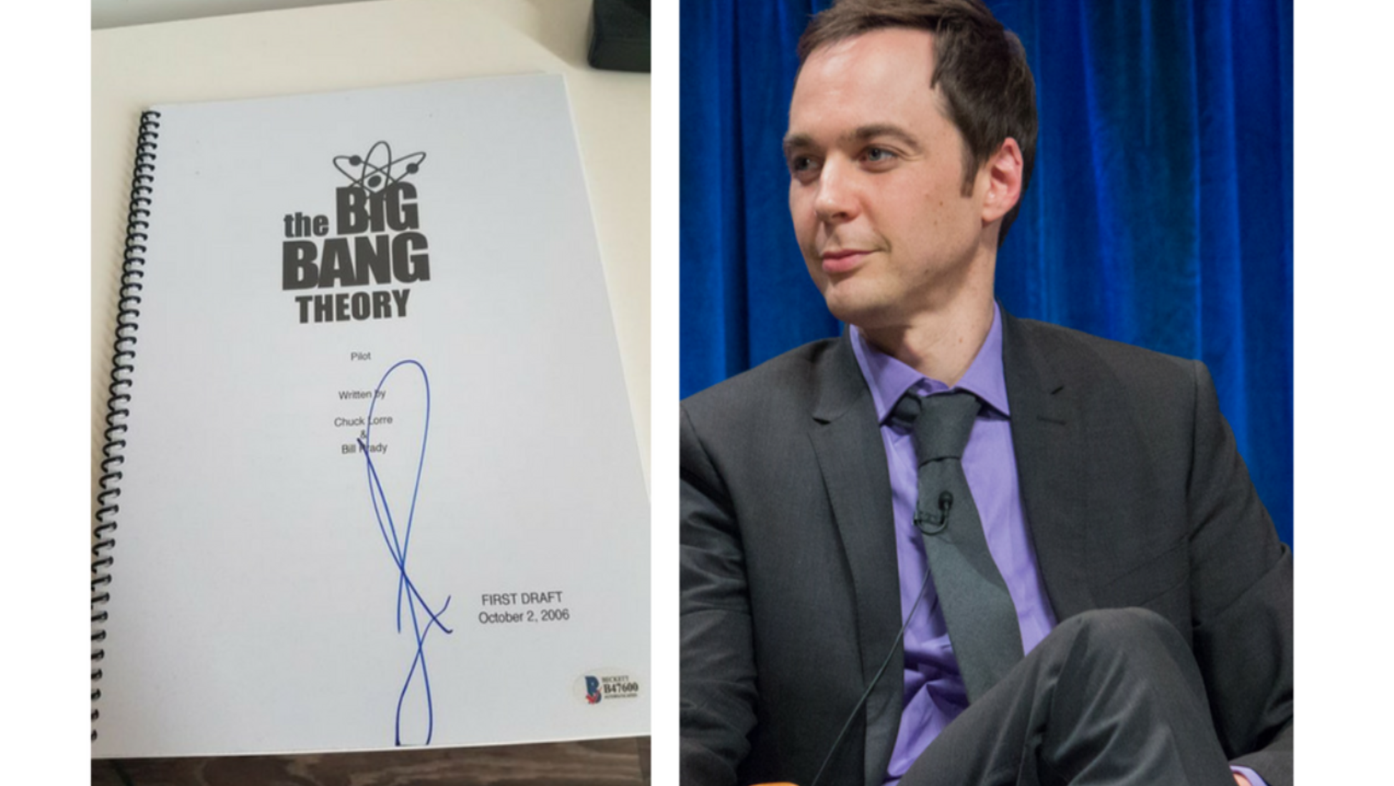 Original signed script from The Big Bang Theory pilot up for